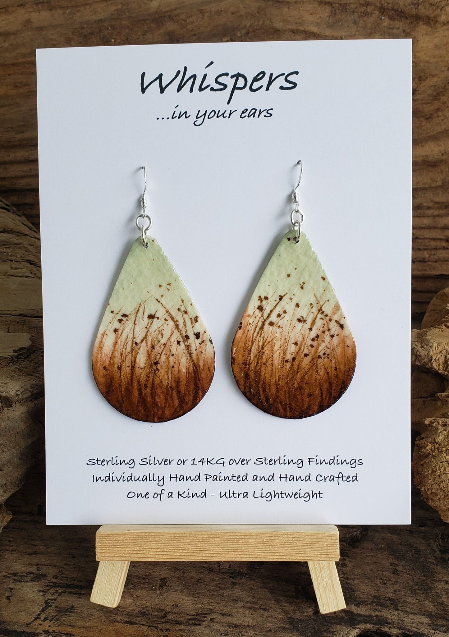 Wheatfield Nature scape Paper Earrings
