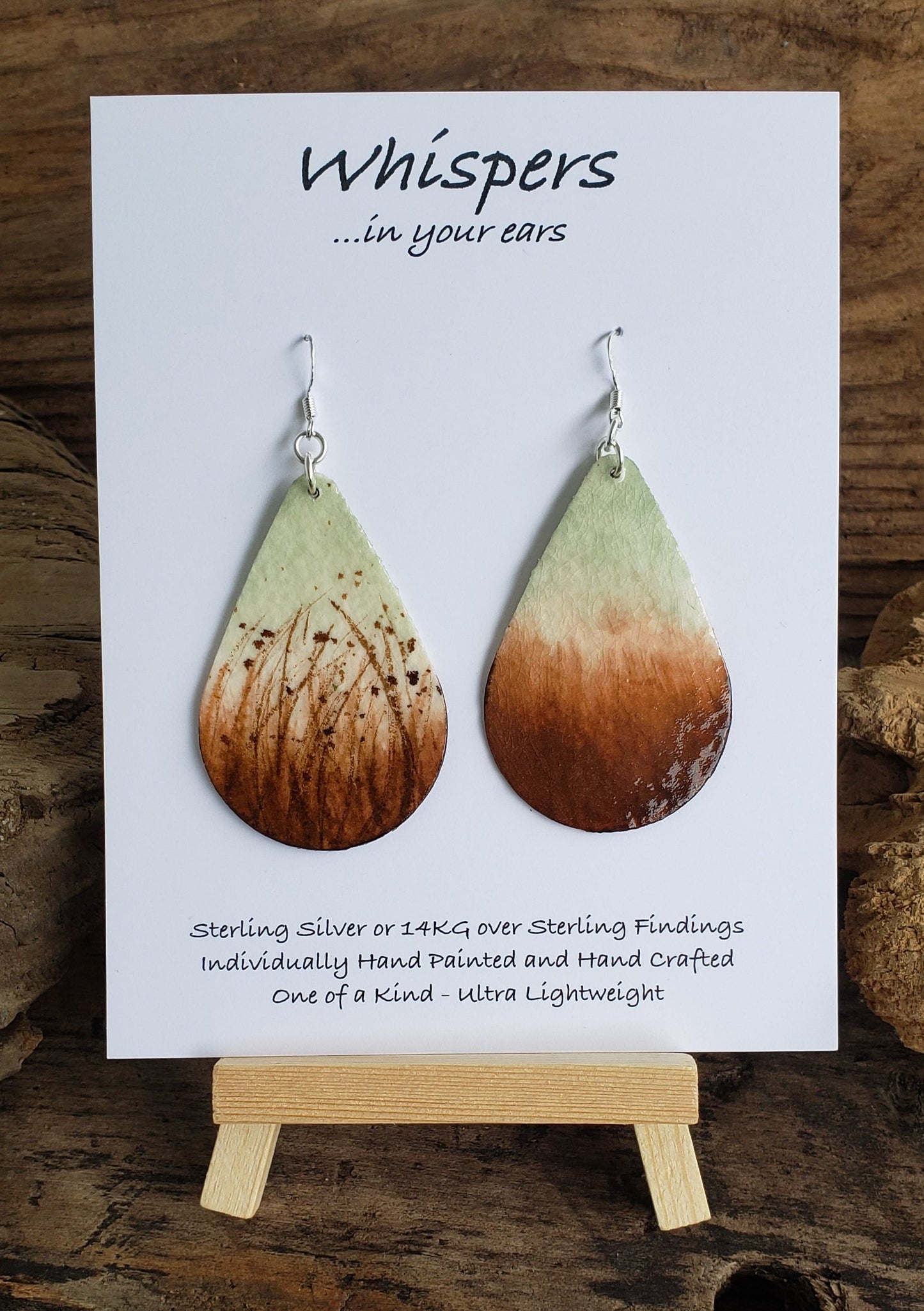 Wheatfield Nature scape Paper Earrings