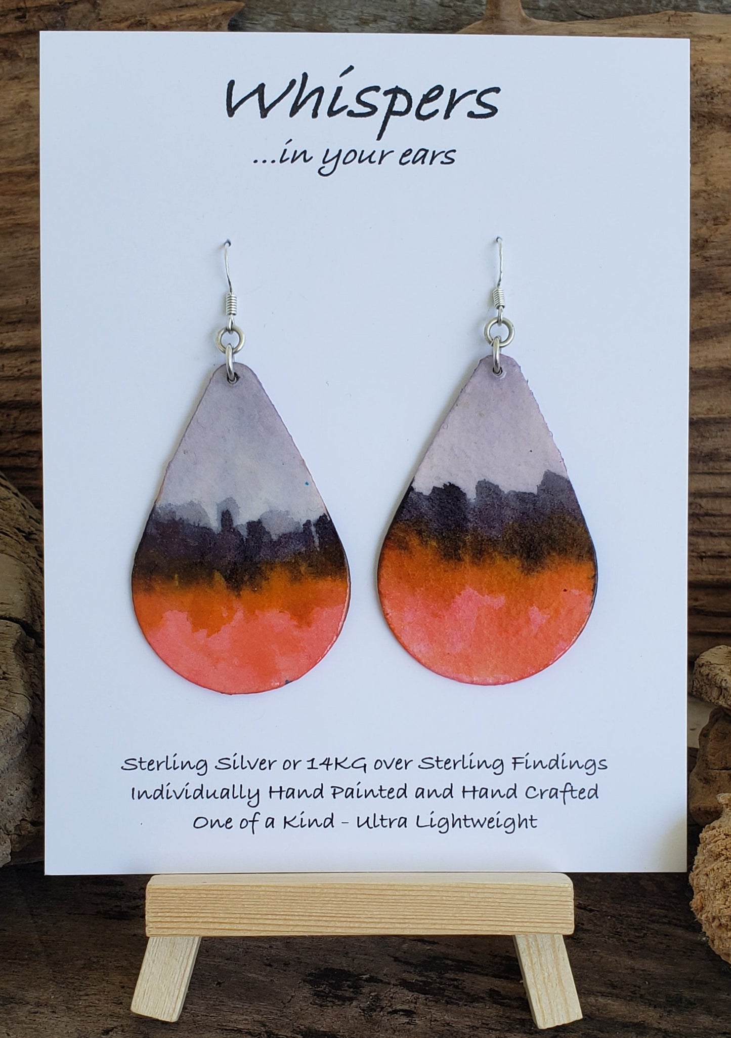 Morning Reflection Abstract Paper Earrings