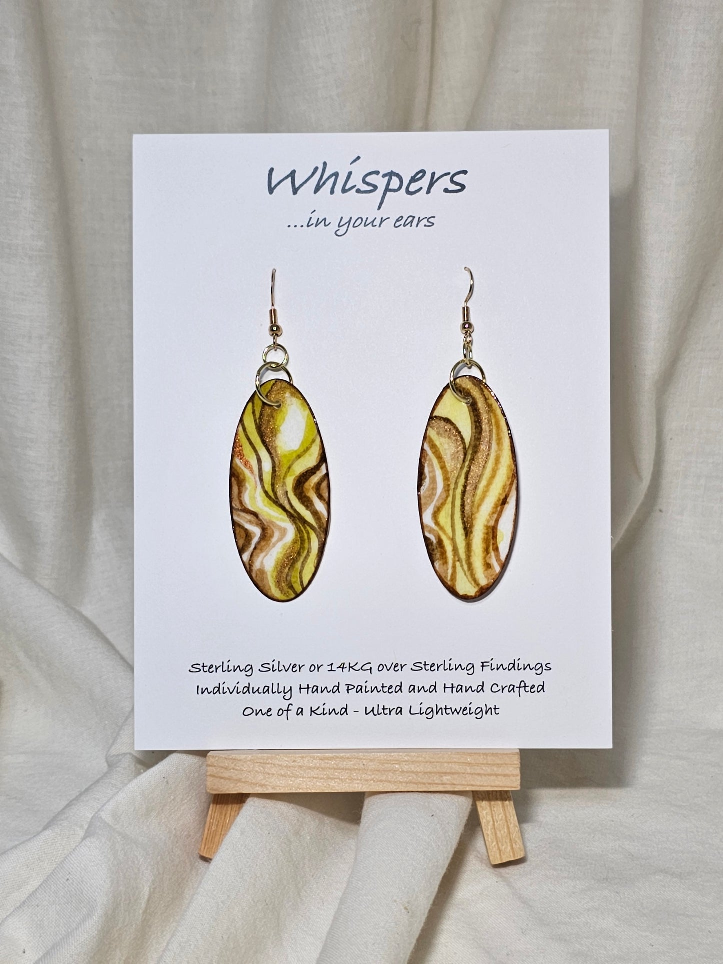 Hills n Valleys Hand Painted Paper Earrings