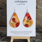 Sunset Poppies Paper Earrings