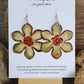 Bubble Lily Hand painted Paper Earrings