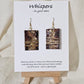 Leatherbound Book Hand Painted Paper Earrings