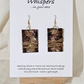 Leatherbound Book Hand Painted Paper Earrings