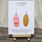 Pinks and Gold Hand Panted Paper Earrings