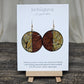 Cherry Blossom and Faux Leather Hand Crafted Artisanal Paper Earrings