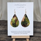 Natural Greens Hand Crafted Artisanal Paper Earrings