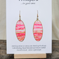 Pinks and Gold Hand Panted Paper Earrings