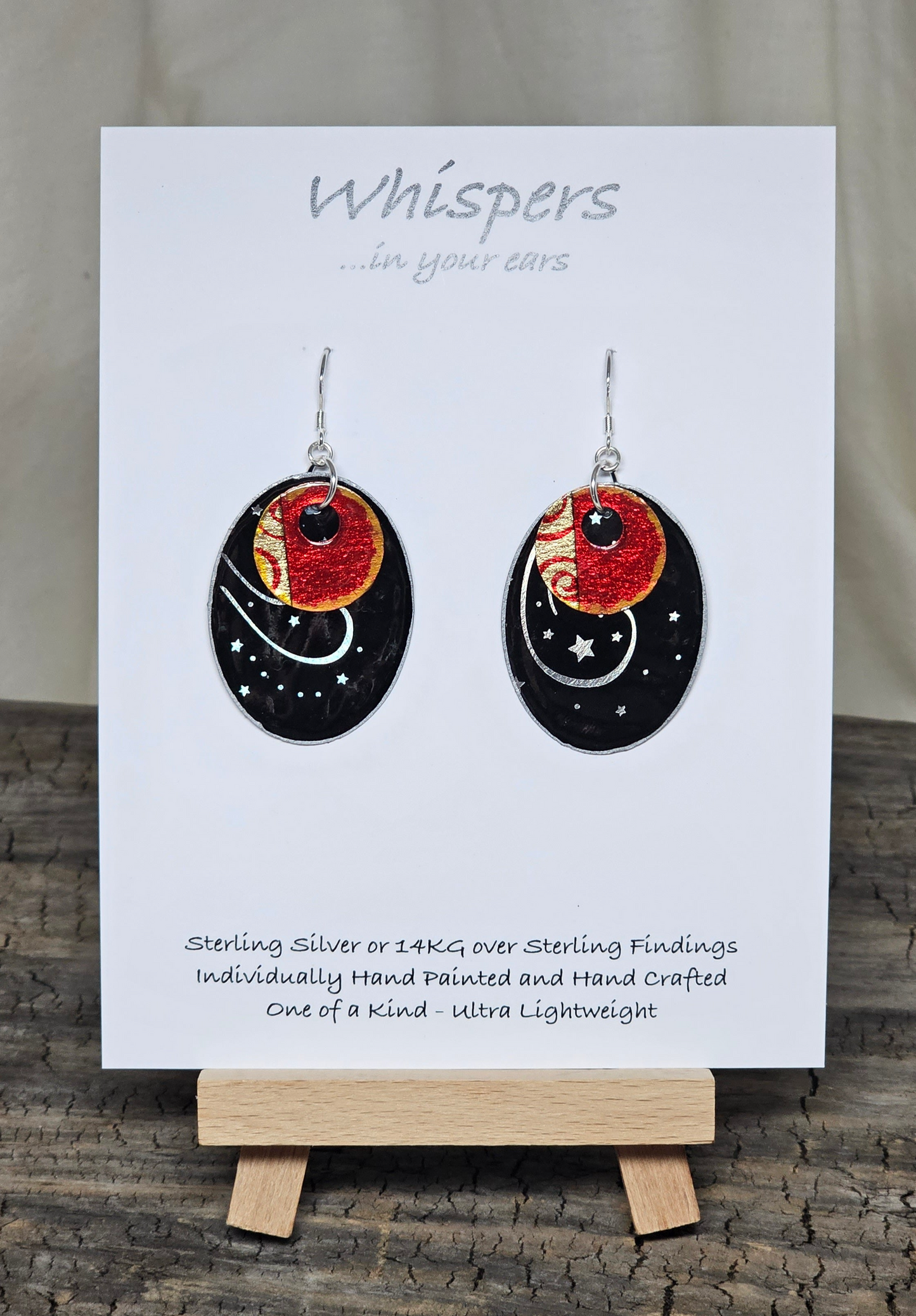 Celebrate Repurposed Card Hand Crafted Paper Earrings