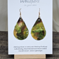 Natural Greens Hand Crafted Artisanal Paper Earrings