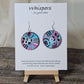 Pink and Aqua Pop Art Hand Painted Wood Earrings