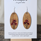 Poppy Bouquet Hand Painted Wood Earrings