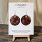 Maroon Metallic Distressed Hand Painted Paper Earrings