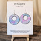 Blue Skies Hand Painted Paper Earrings