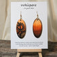 BOHO Abstract Metallic Hand Painted Wood Earrings