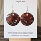 Maroon Metallic Distressed Hand Painted Paper Earrings