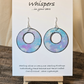 Blue Skies Hand Painted Paper Earrings