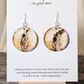 Wood Burned Sea Oats Hand Painted Paper Earrings