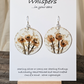 Taupe Rose Trio Hand Painted Paper Earrings