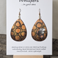 Hive and Bee Hand Painted Wood Earrings