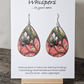 Beeutiful Bee Art Print Embellished Wood Earrings