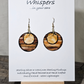 Double Faux Weathered Wood Hand Painted Paper Earrings