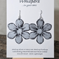 Faux Metal Petals Floral Hand Painted Paper Earring