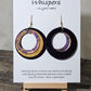 Purple Three Ring Hand Painted Paper Earrings