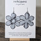 Faux Metal Petals Floral Hand Painted Paper Earring