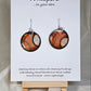 Concentric Circle Small Hand Painted Paper Earrings