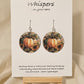Bright Pumpkin Harvest Art Print Wood Earrings.
