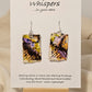 On the Fence Beach Scape Hand Painted Paper Earrings. Colorful abstract beach scape. Back is painted to match. Resin coating for durability. Sterling Silver findings. Hangs1 3/4" in length
