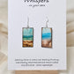 Vintage Beach Scape Hand Painted Paper Earrings. Ultra lightweight 1 3/8" Rectangle, painted in watercolor with aged paper look. Back painted with complimentary design. Resin coating for durability. Sterling Silver findings. Hangs 1 1/2" in length
