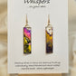 Pink Mountainside Hand Painted Watercolor Paper Earrings