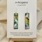 Turquoise Waters Hand Painted Watercolor Paper Earrings. Ultra lightweight, 1/2" x 2 1/4" Rectangle painted in watercolor abstract aerial view of turquoise blue waters and green land. Back is complimentary colors and design. Edged in brown paint. Resin coating for durability. Sterling silver findings. Hangs 2 1/2" in length