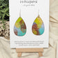 Iridescent Swipe Hand Painted Wood Earrings. 2" Wood Teardrop, painted with iridescent acrylics, Back is painted to match. Enameled for durability. Sterling silver findings. Hangs 2 1/4" in length