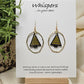 Gold Stripe Tree Hand painted/Crafted Wood Earrings. Christmas Tree die cut painted in black and gold. Dangling in a light weight gold alloy frame. Back is exactly the same. Enameled for durability. S14 KG over Sterling Silver ear wires and findings. Hangs 1 1/2"