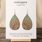 Boho Metallic Sunburst Hand Painted Wood Earrings