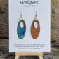 Hand Painted Hand Crafted Watercolor Mixed Media Ultra Lightweight Paper Earrings Jewelry