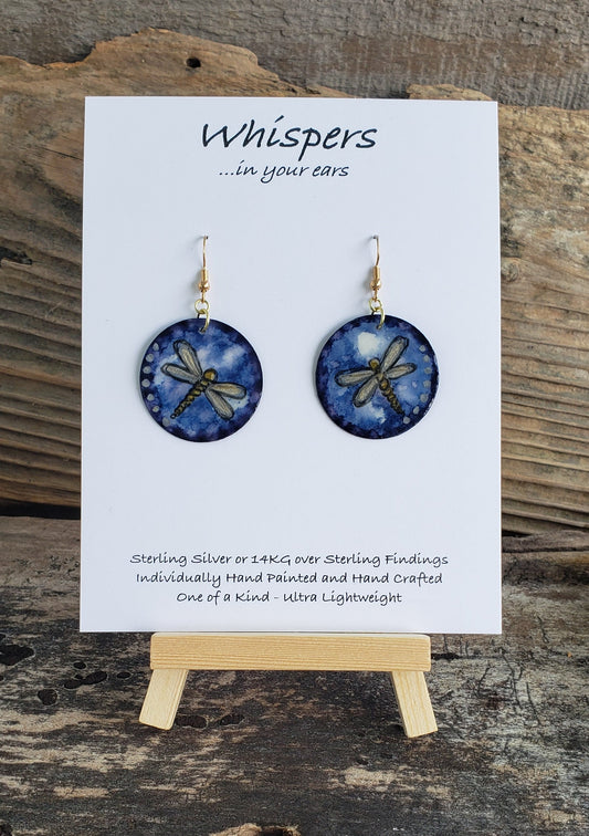 Old World Dragonfly Paper Earrings