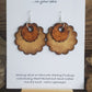 Scalloped Leatheresque Paper Earrings